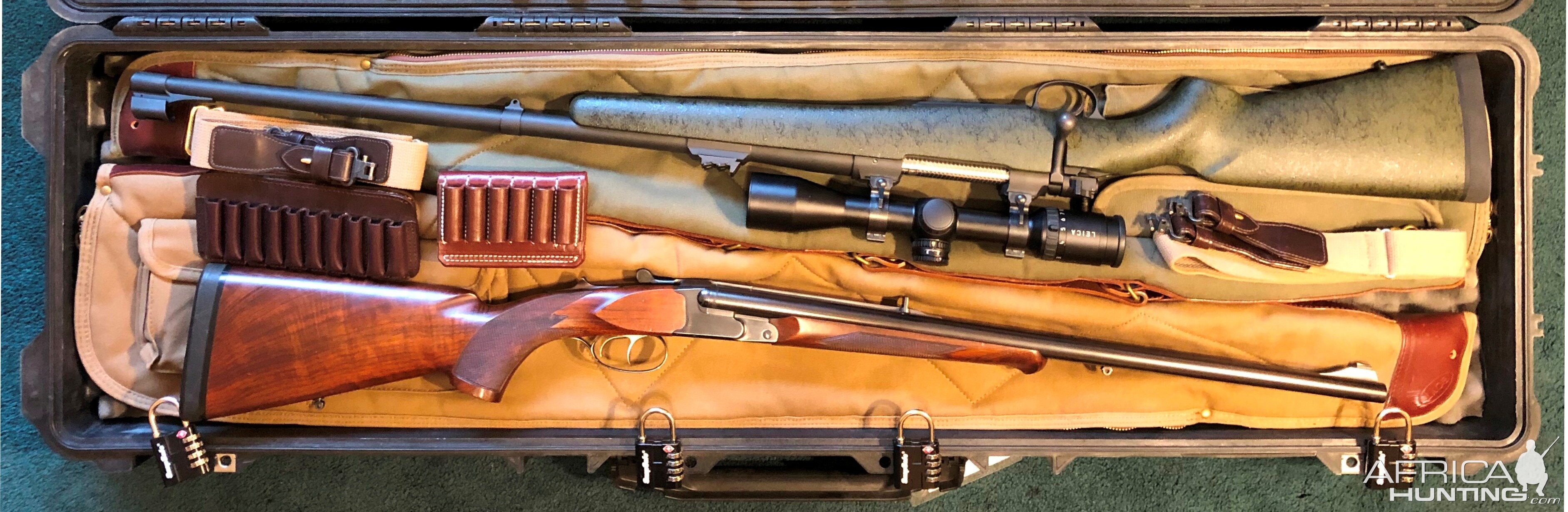 Pelican 1750 With Weatherby .300 Wby & Krieghoff .470 Ne