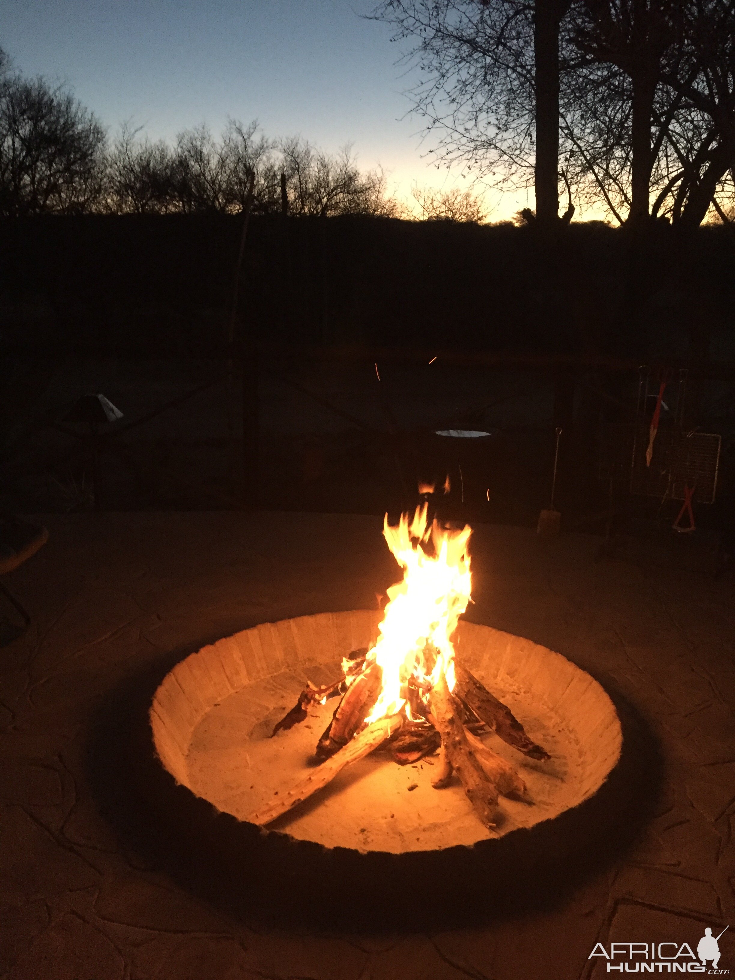 Relaxing around the Fire pit