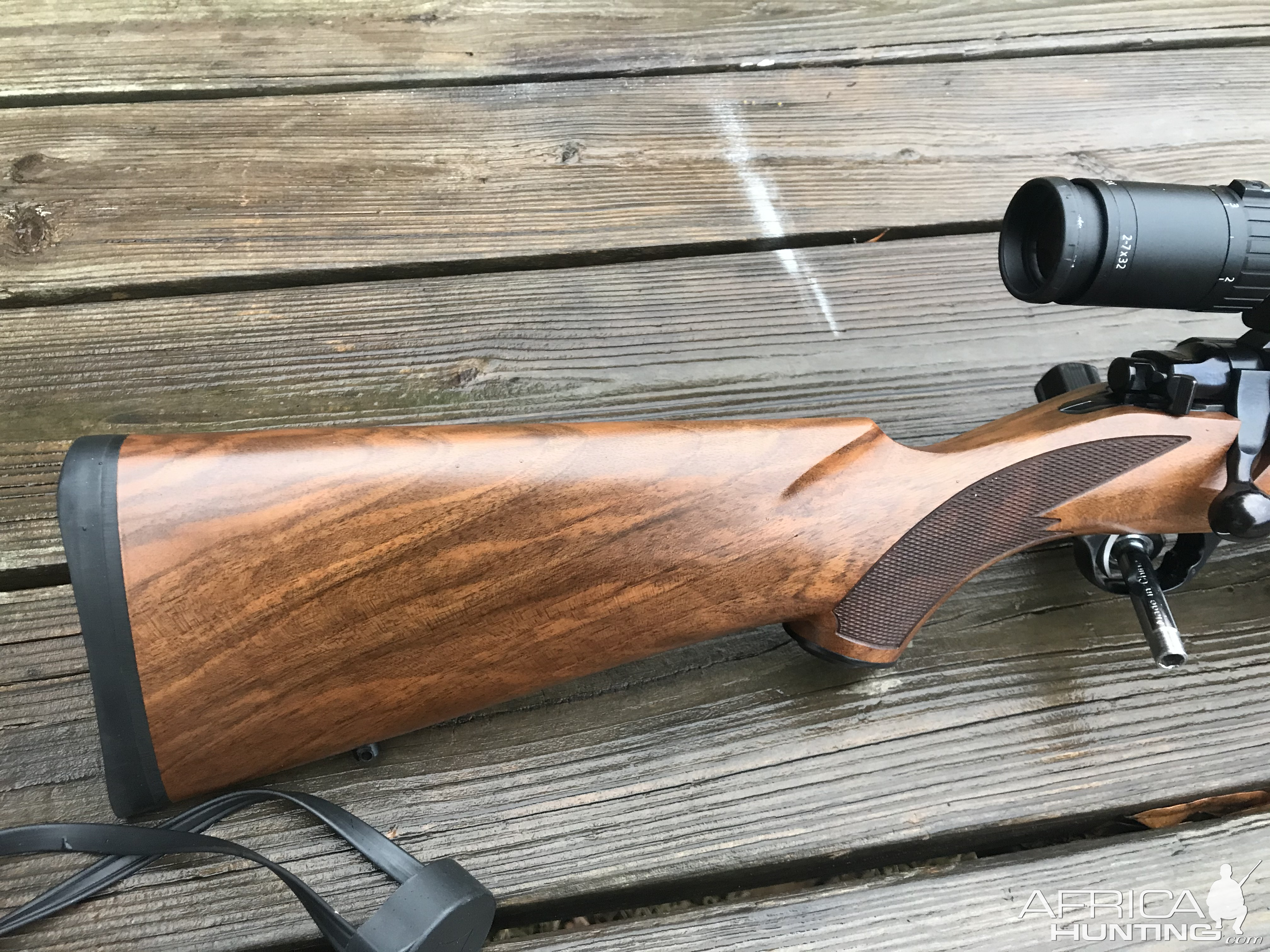 Ruger 77 Magnum Rifle in .375 H&H With Xeiss 2-7 Scope
