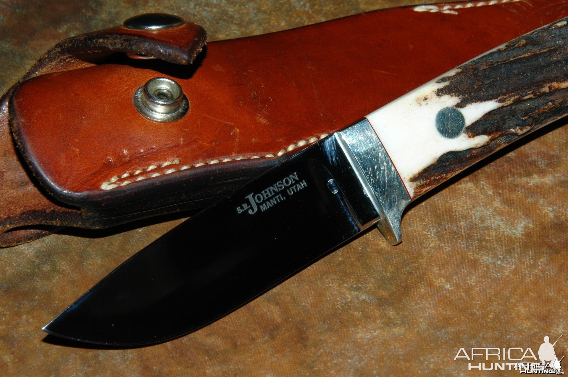 S. R. Johnson Drop Point Hunter Knife