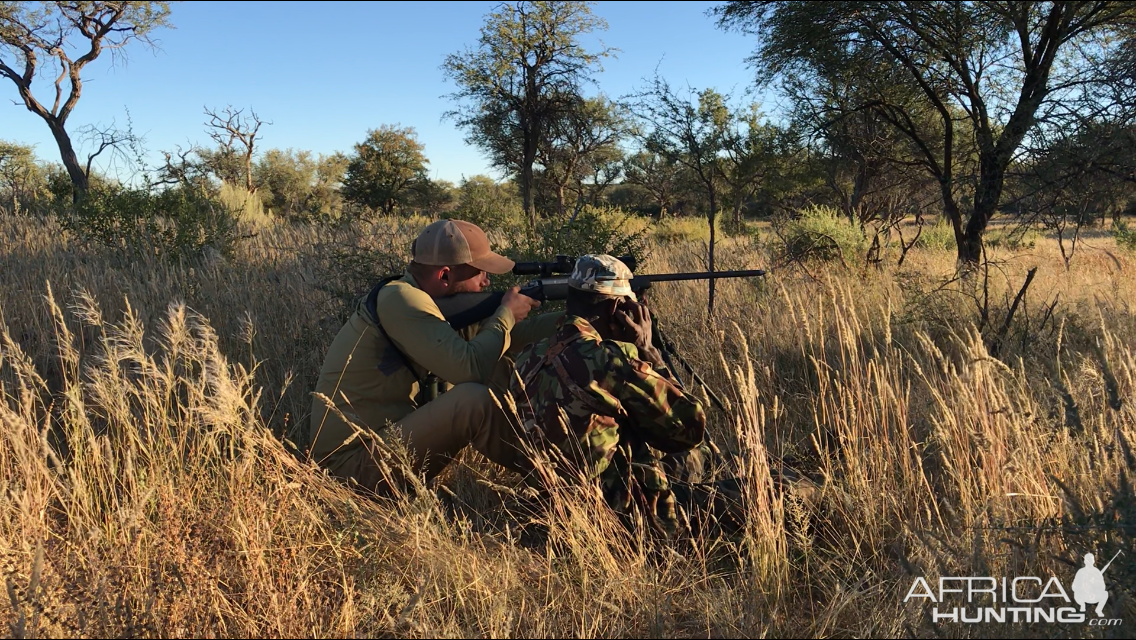 Setting up for the shot at 270yds