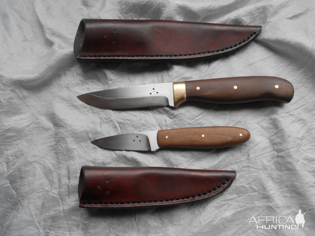 Several "skandi" Safari blade designs and a Field Scalpel