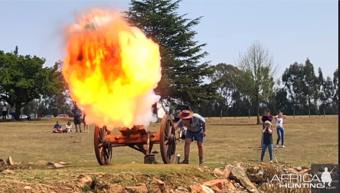 Shooting a front loading black powder canon with self made black powder