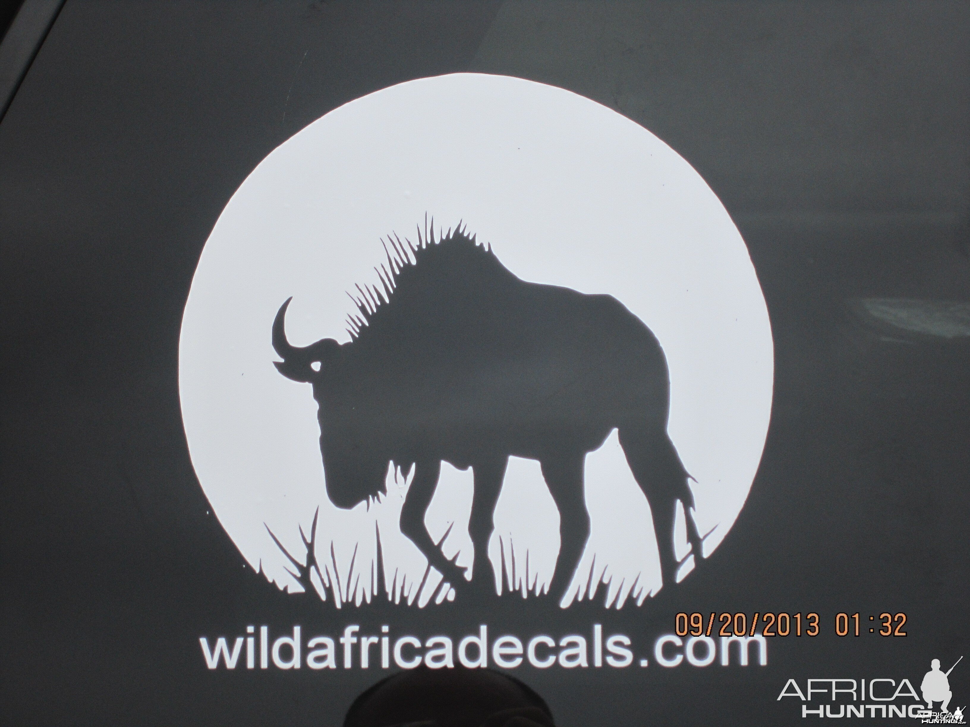 Silhouette Blue Wildebeest Decal Stickers