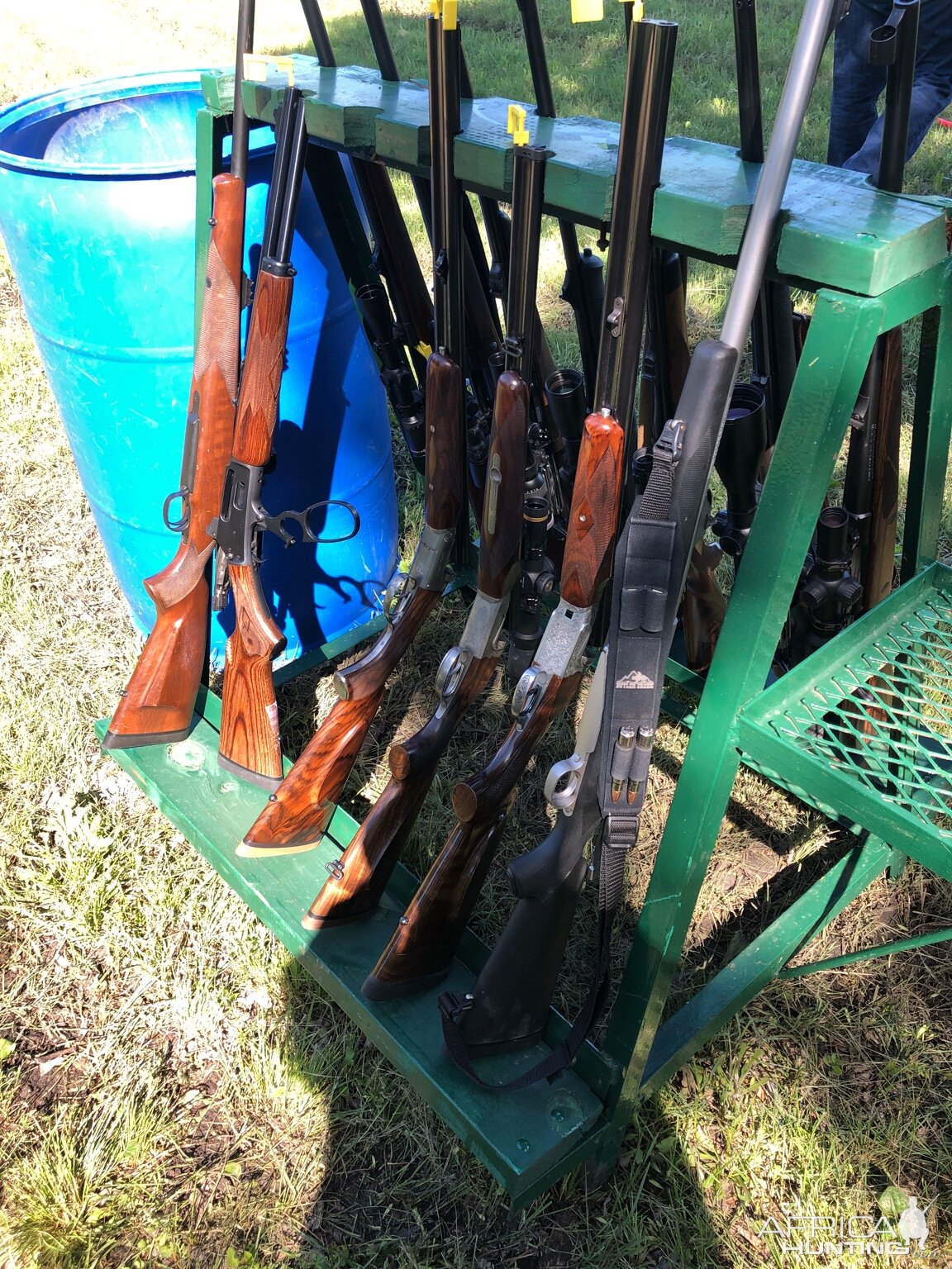 Some of the rifles being used