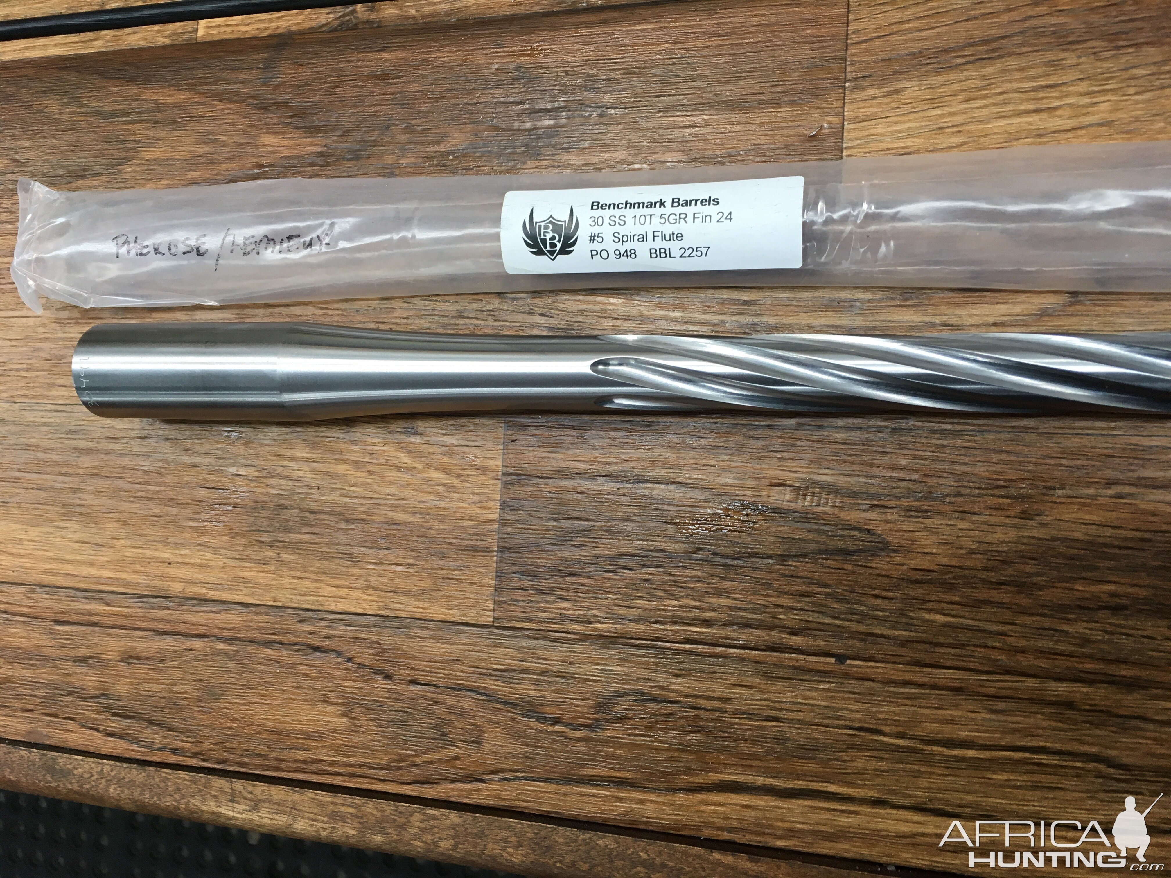 Spiral fluted stainless steel Benchmark barrel