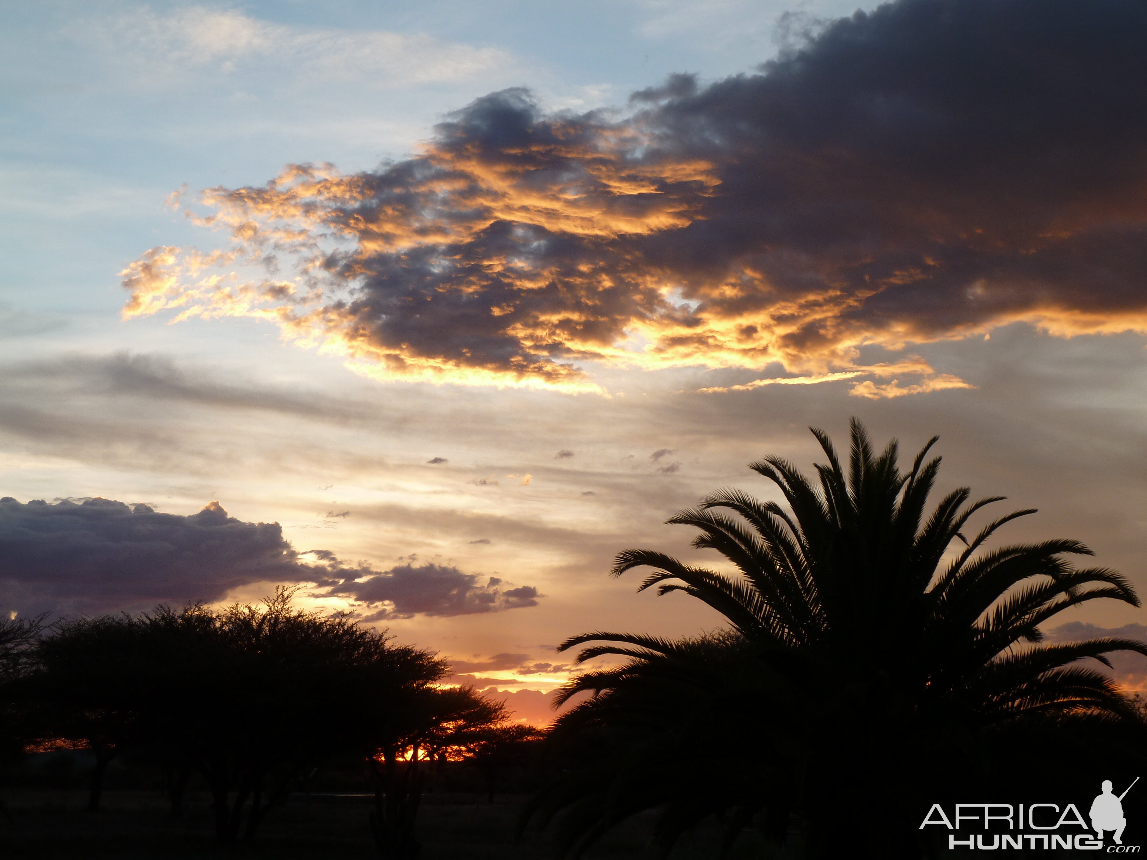Sunset at Ozondjahe Hunting Safaris in Namibia