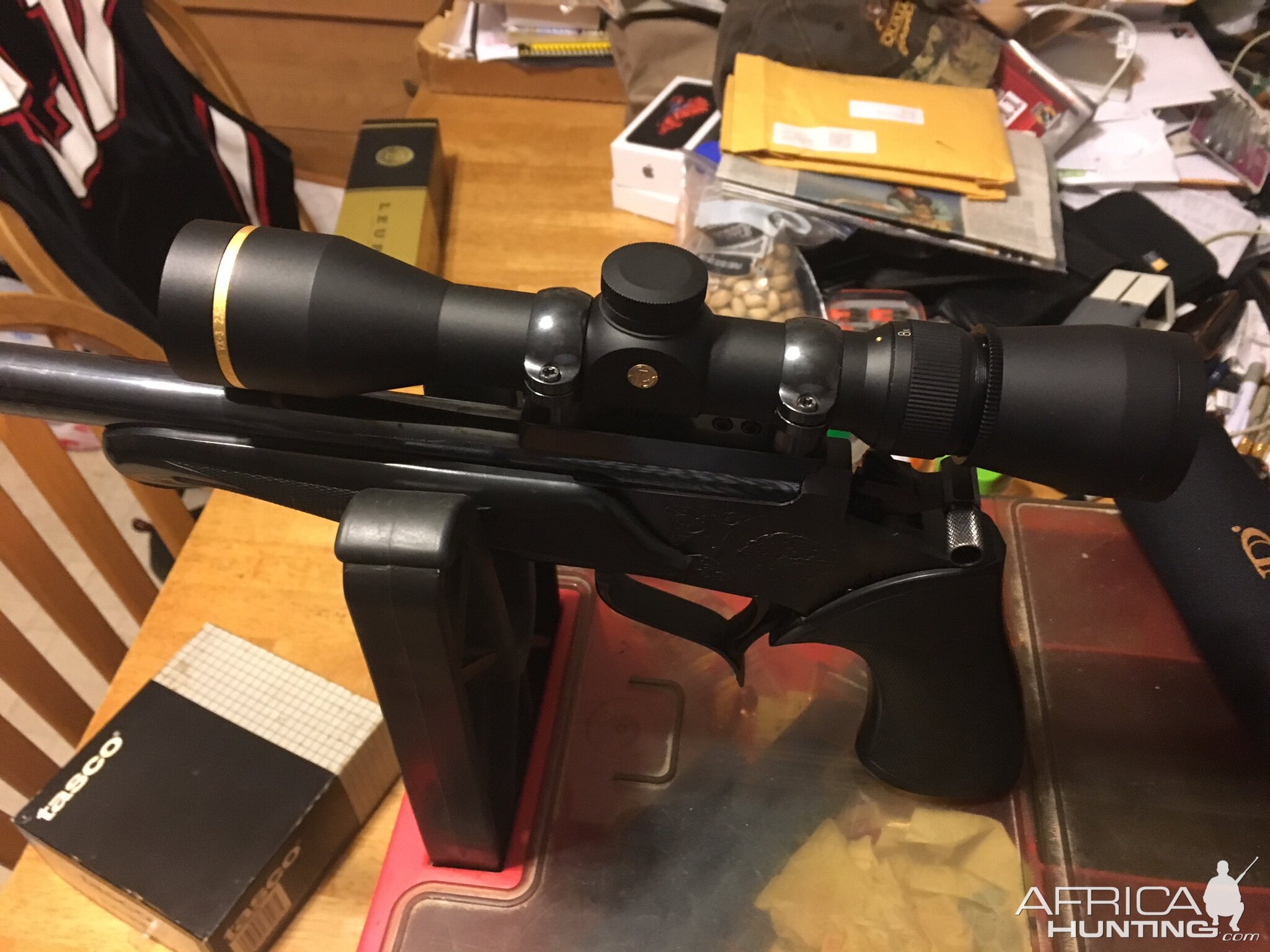 T/C Contender in .223 with Leupold 2.5-8x scope.
