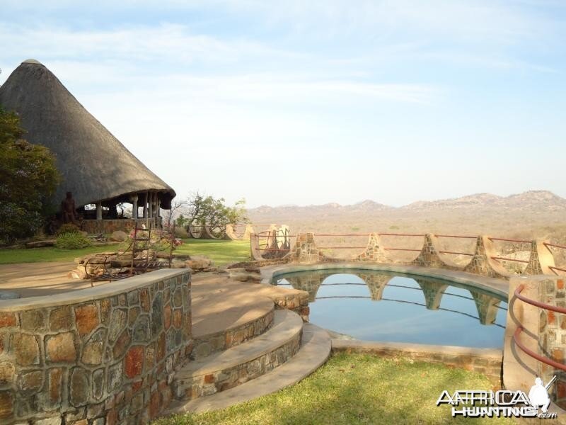 The grounds around the lodge at Touch Africa Safaris