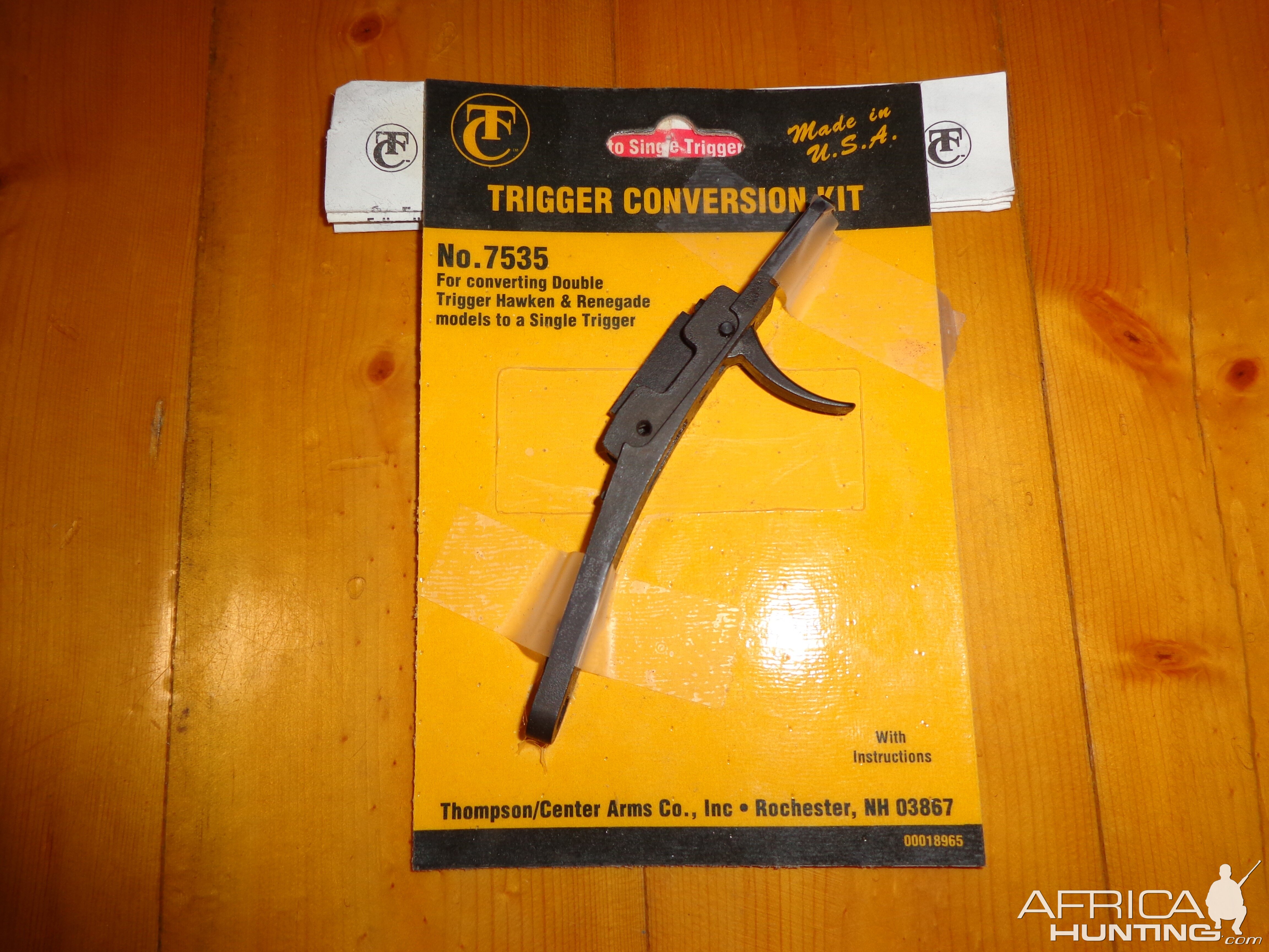 Thompson Center trigger conversion from double to single trigger