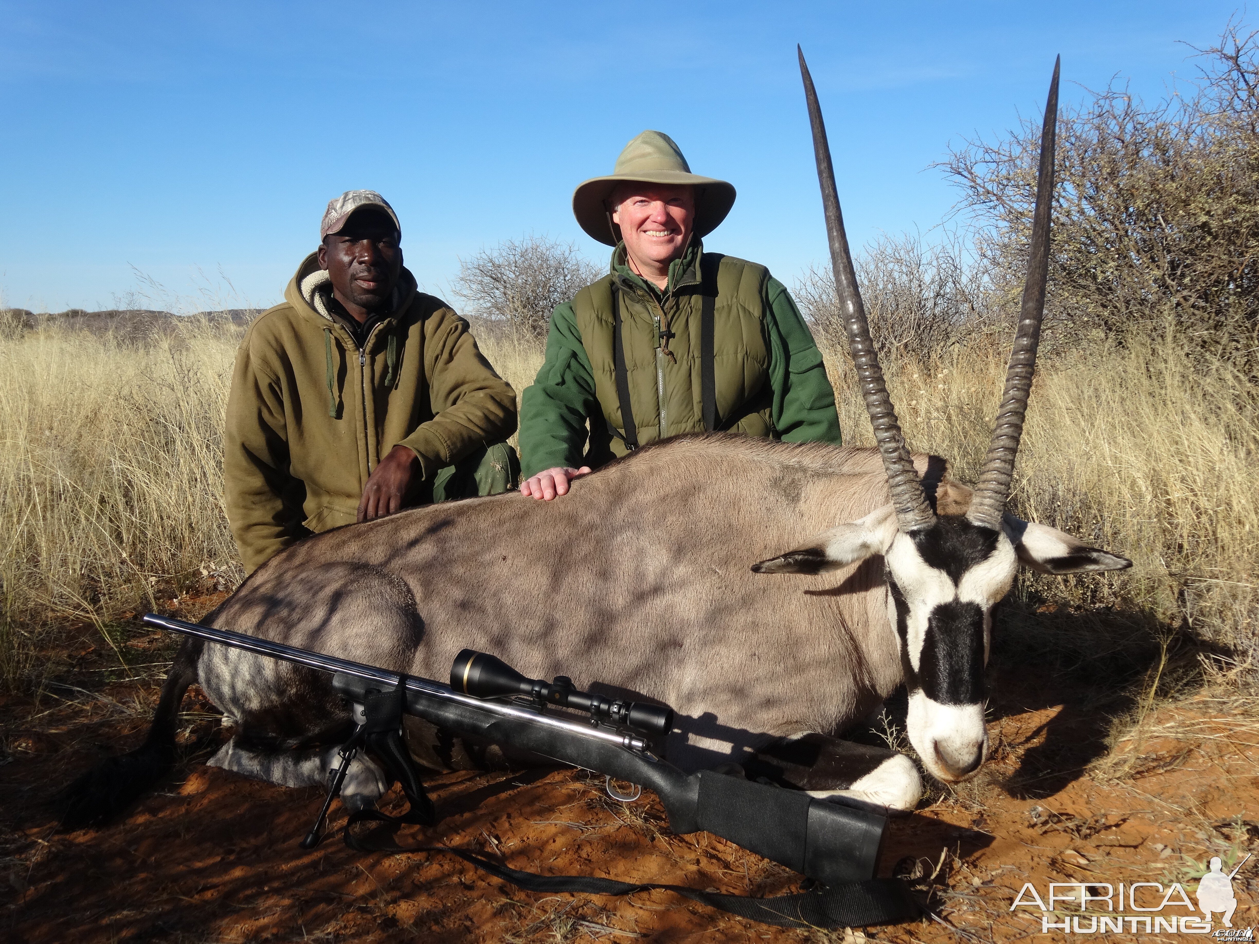 Toby and Matheus with oryx