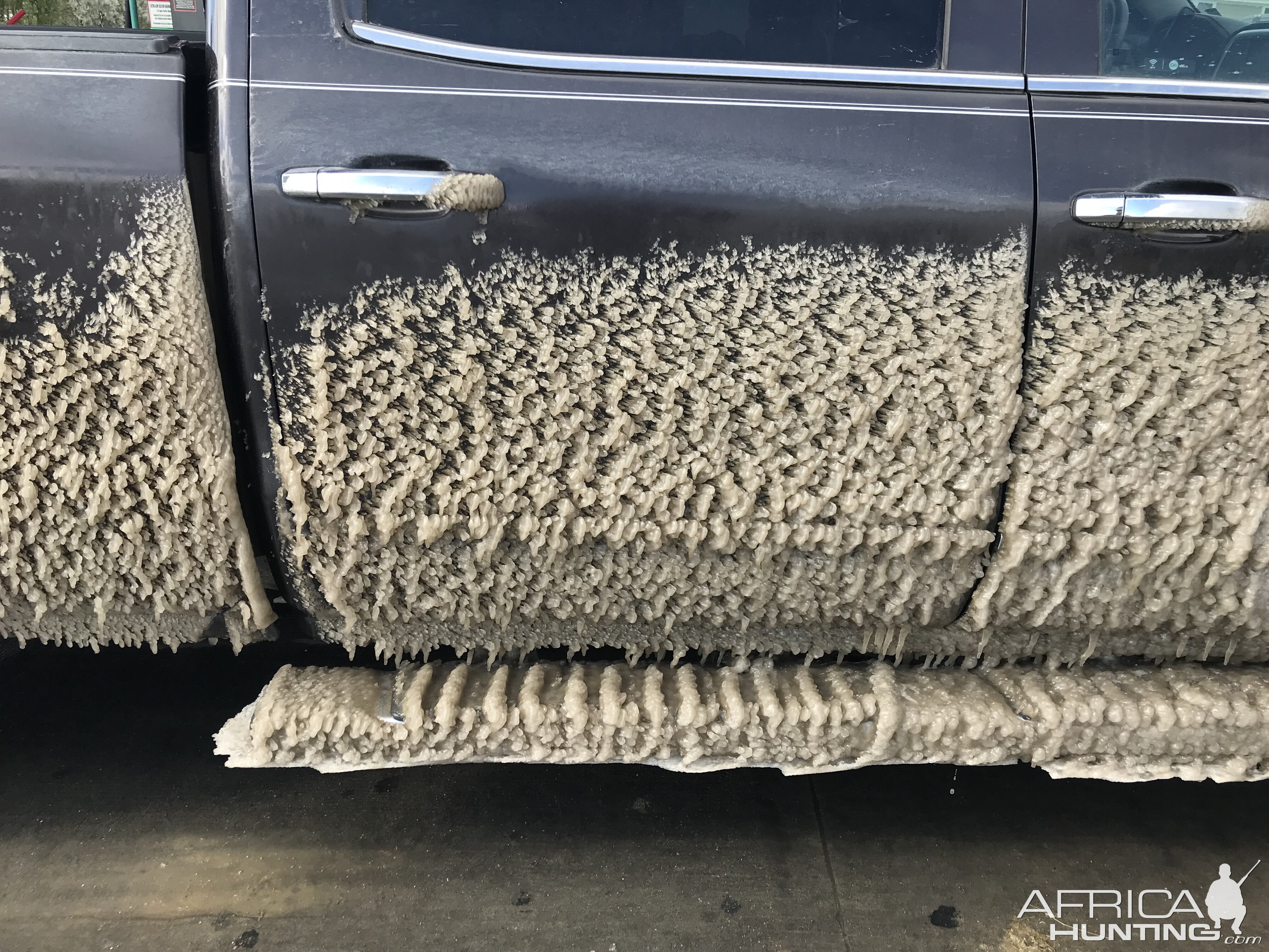 Truck picked up a little ice