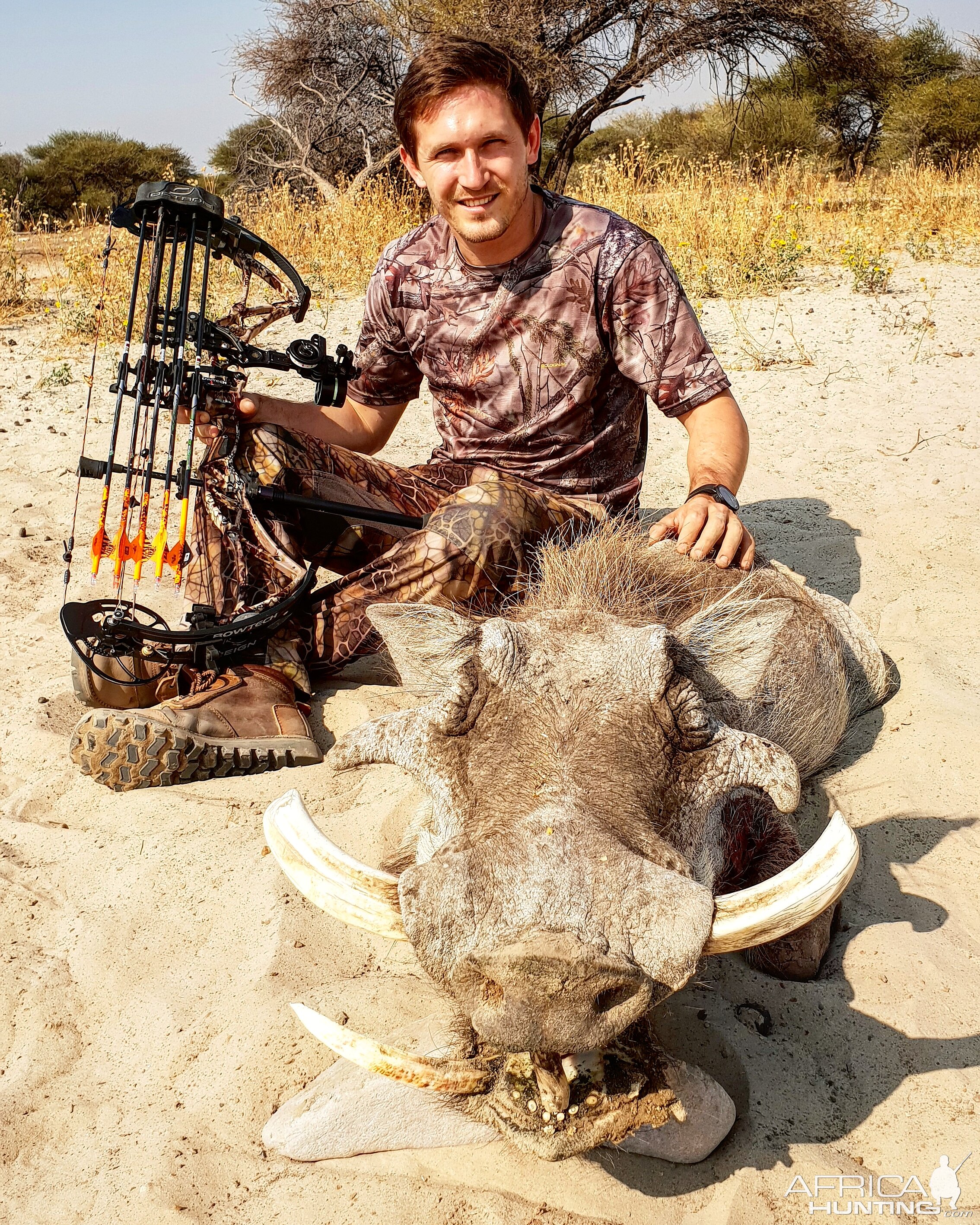 Warthog Bow Hunting Botswana