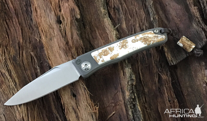 Warthog Tusk (Dyed) Rinkhals Slip Joint Folder from African Sporting Creations