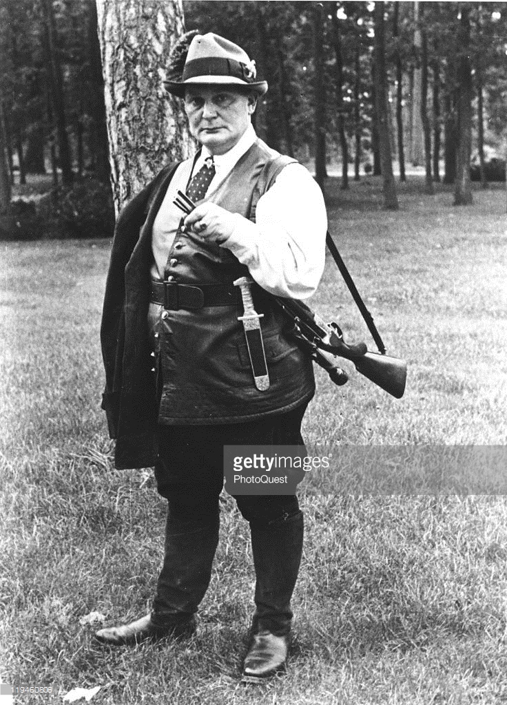 fulllength-portrait-of-nazi-leader-hermann-goering-on-the-grounds-of-picture-id119460806